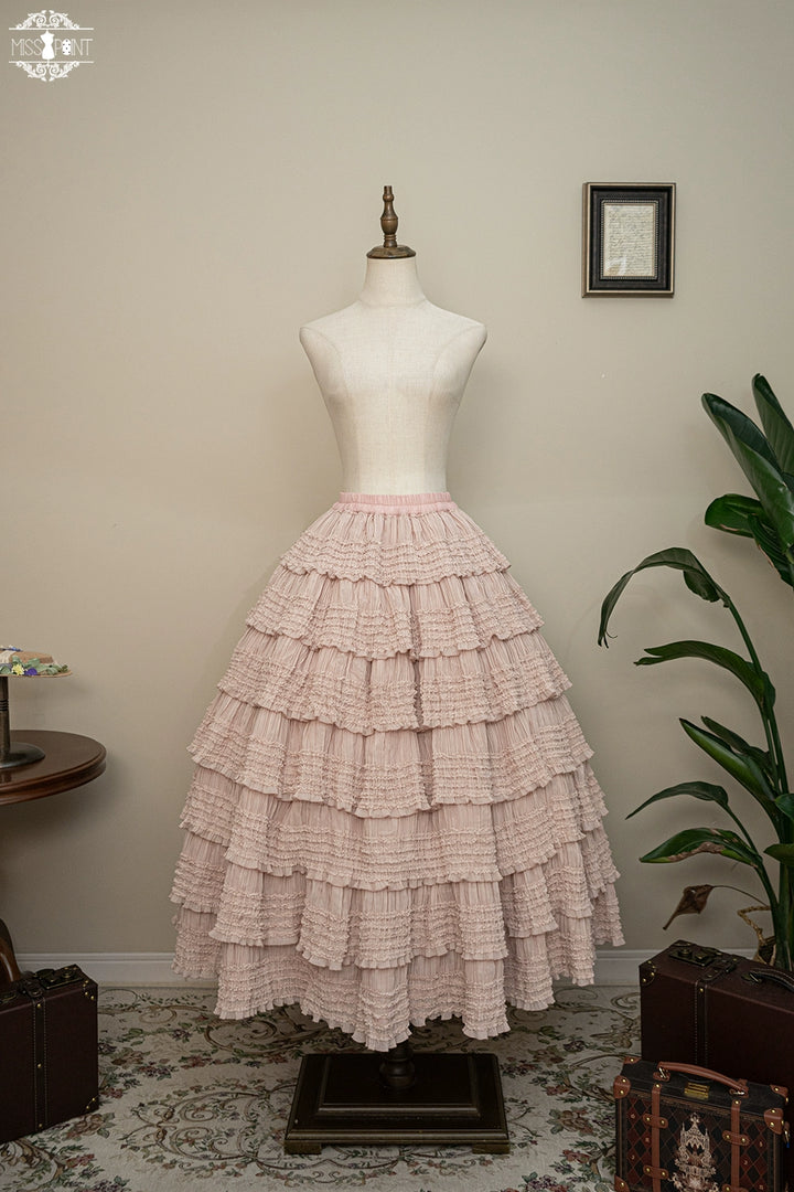 Miss Point~Cat Rose Tea~Elegant Lolita Underskirt Multi-layers Ruffle SK 42136:727390