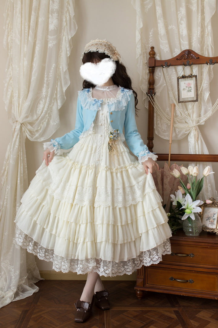 Unideer~Prelude~Elegant Lolita Bolero Jacket with Lace Ruffle Frill 42518:743567