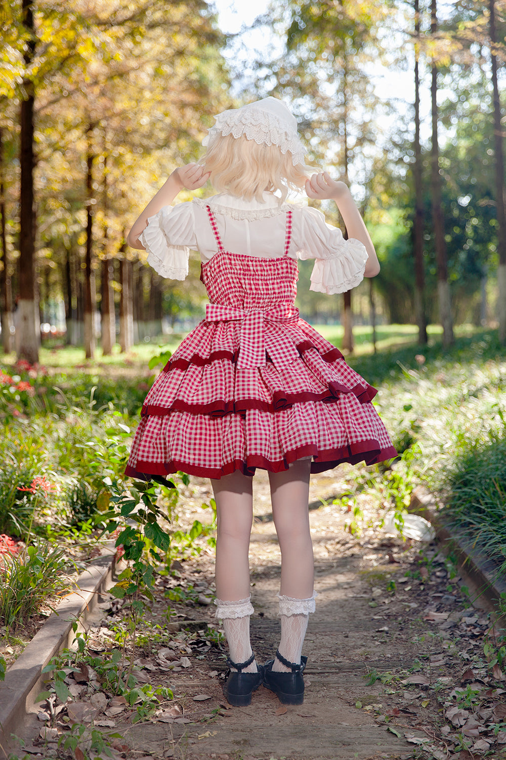 Infanta~Cloth Cat~Kawaii Lolita JSK Multi-Color Tiered Ruffles Dress 42774:753062
