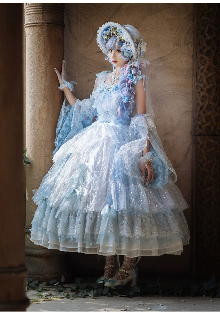 (BFM)Cat Fairy~Cherry Blossom Girl~Gorgeous Lolita JSK Dress Tea Party Dress   