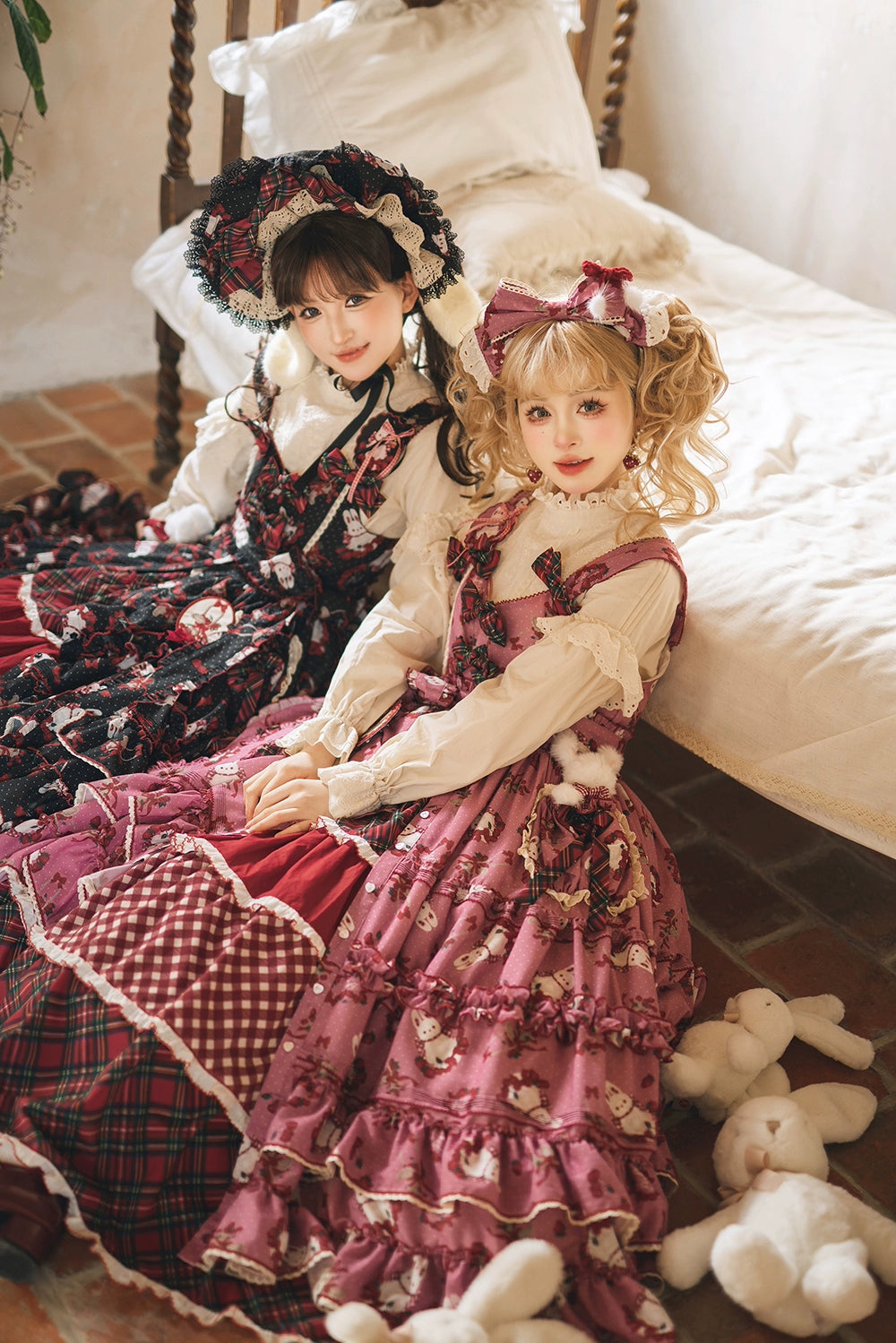 Miss Point - Forest Berry Bunny - Sweet Lolita JSK Elegant Bunny Print Dress