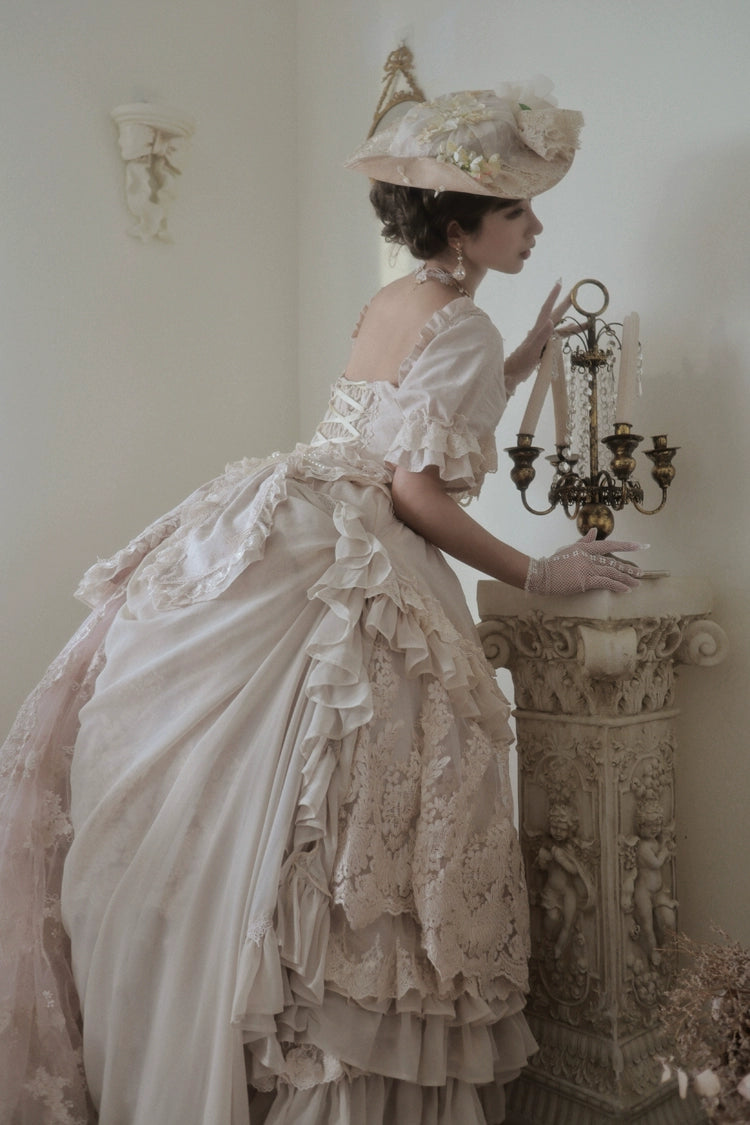 (BFM)Sweet Wood~Aphrodite's Dream~Vintage Lolita Wedding Tea Party Lolita Dress   