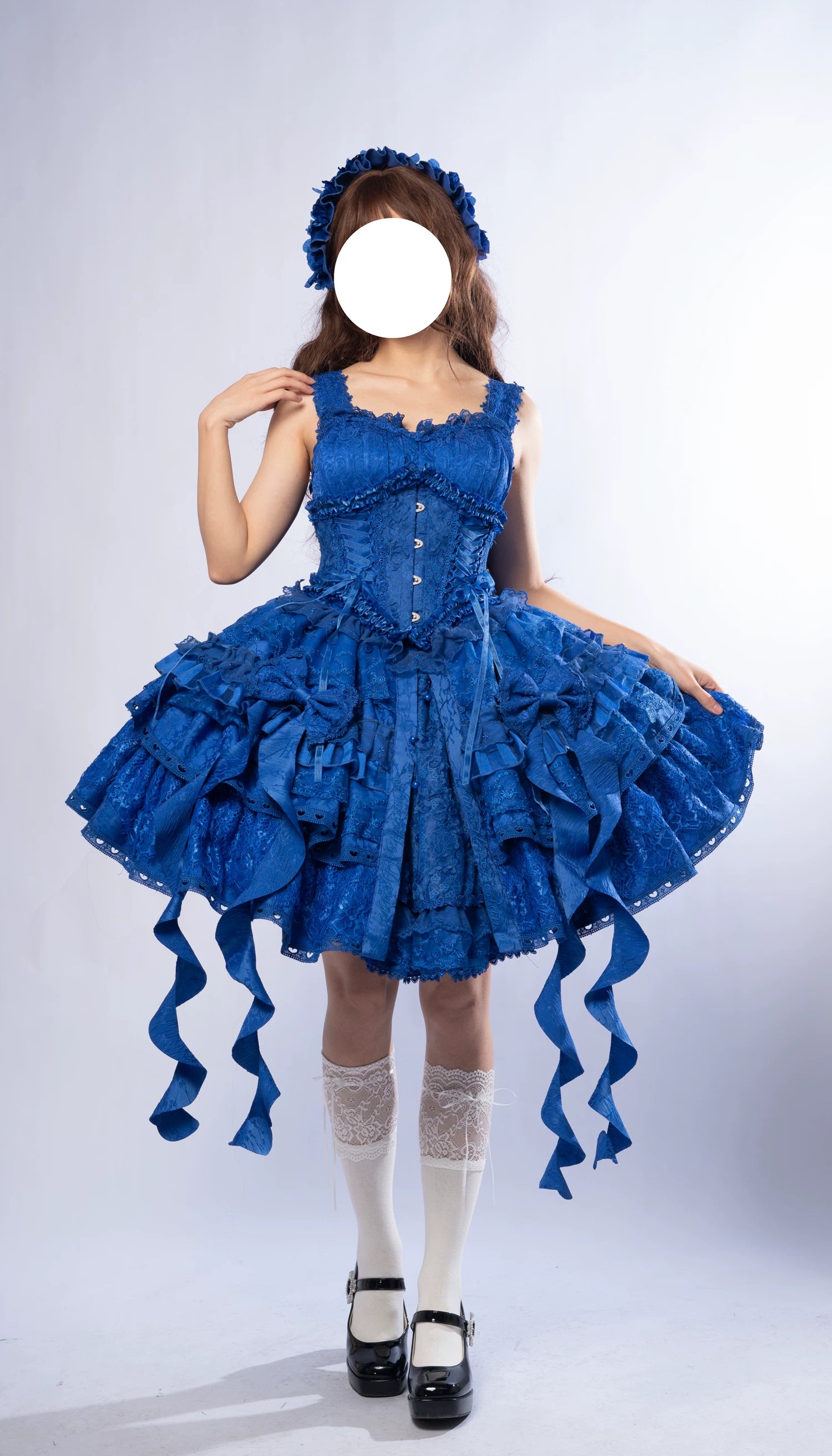 Caliburn - Gothic Lolita JSK Dress, Bolero Set with Detachable Sleeves