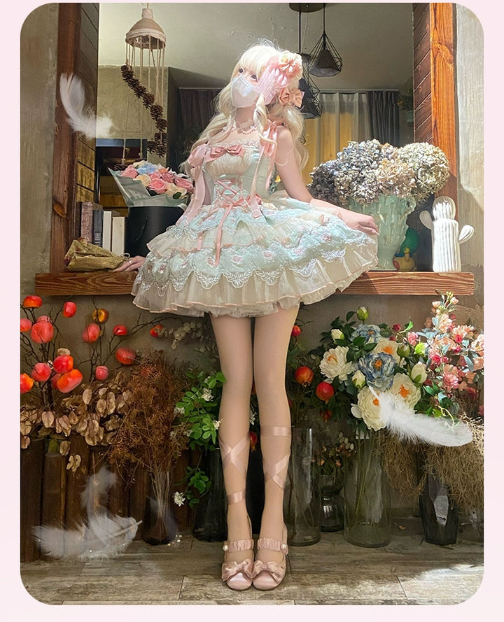 Sakurahime~Sweet Lolita JSK Princess Lolita Dress and Lovely Accessory   