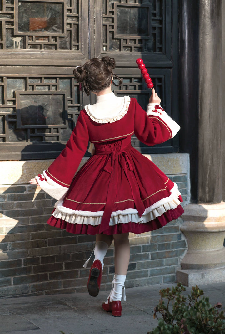 Your Princess~Qi Lolita JSK Suit New Year Lolita Bolero and Dress   