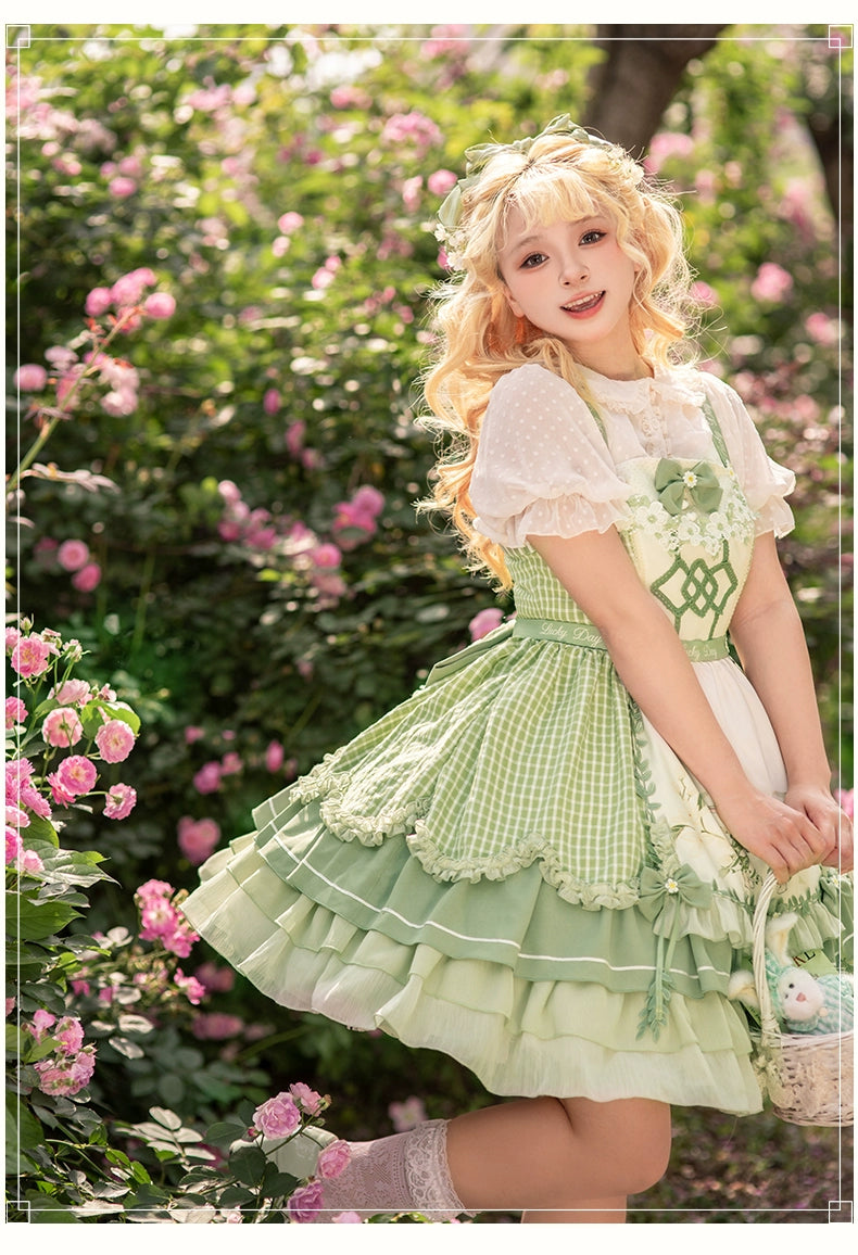 YingLuoFu~Lucky Day~Country Lolita JSK Dress Cute Lolita Dress   