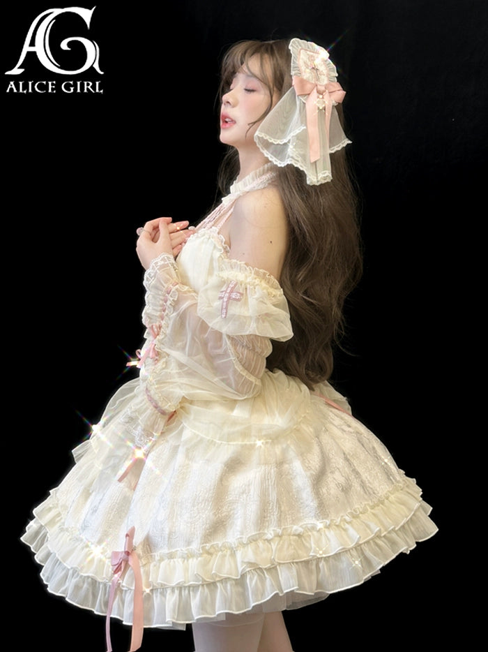 Alice Girl~Cross Princess~Sweet Lolita Princess Sleeves Cross Embroidery Sleeves   