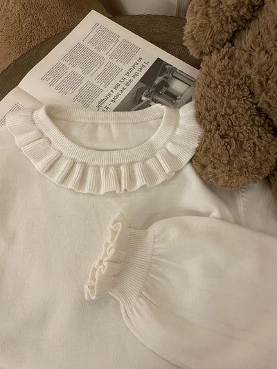 (BFM)HardCandy~Plus Size Lolita Long Sleeve Sweater Daily Lolita Knitwear XL white 