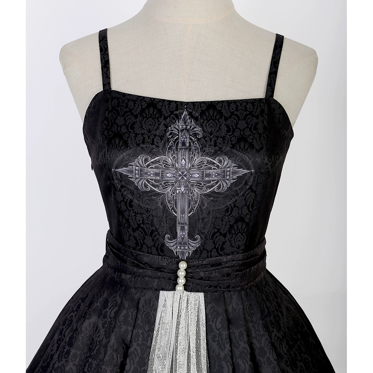 Cornfield Lolita~Silent Church~Gothic Lolita JSK Dress Printed Dress Thin Shawl Set 38706:597180