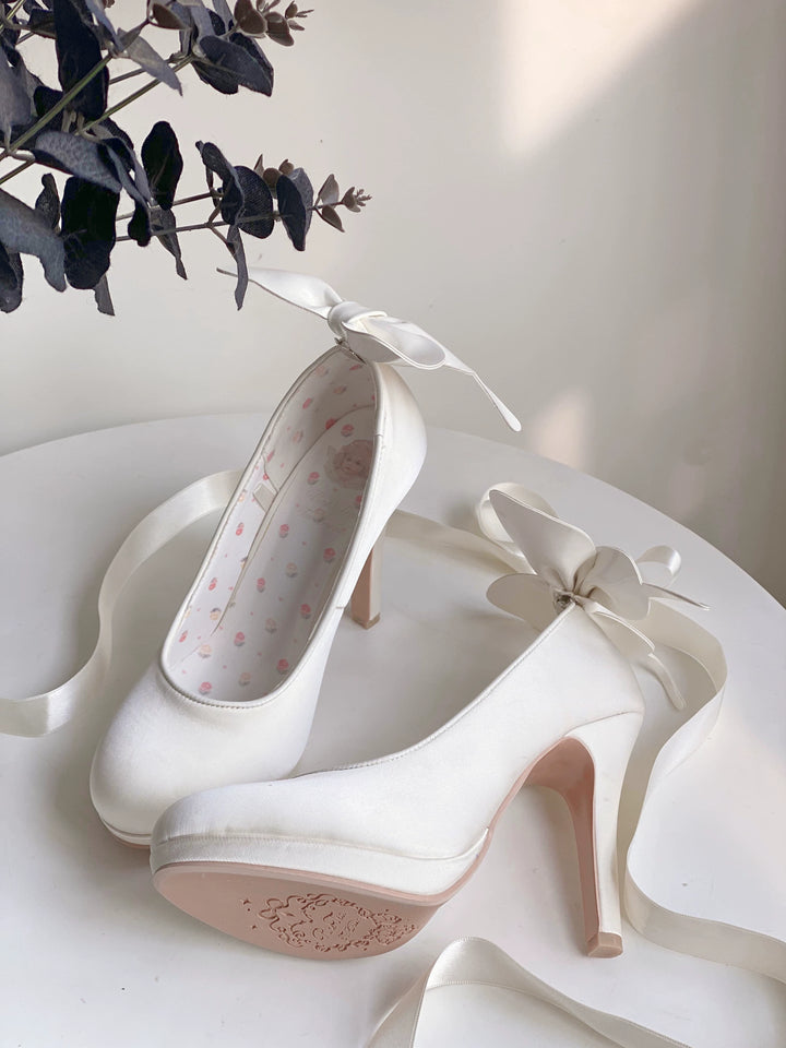 Pure Tea For Dream~Butterfly Specimen~Ballet Style Lolita Shoes Elegant Platform Lolita Heels   