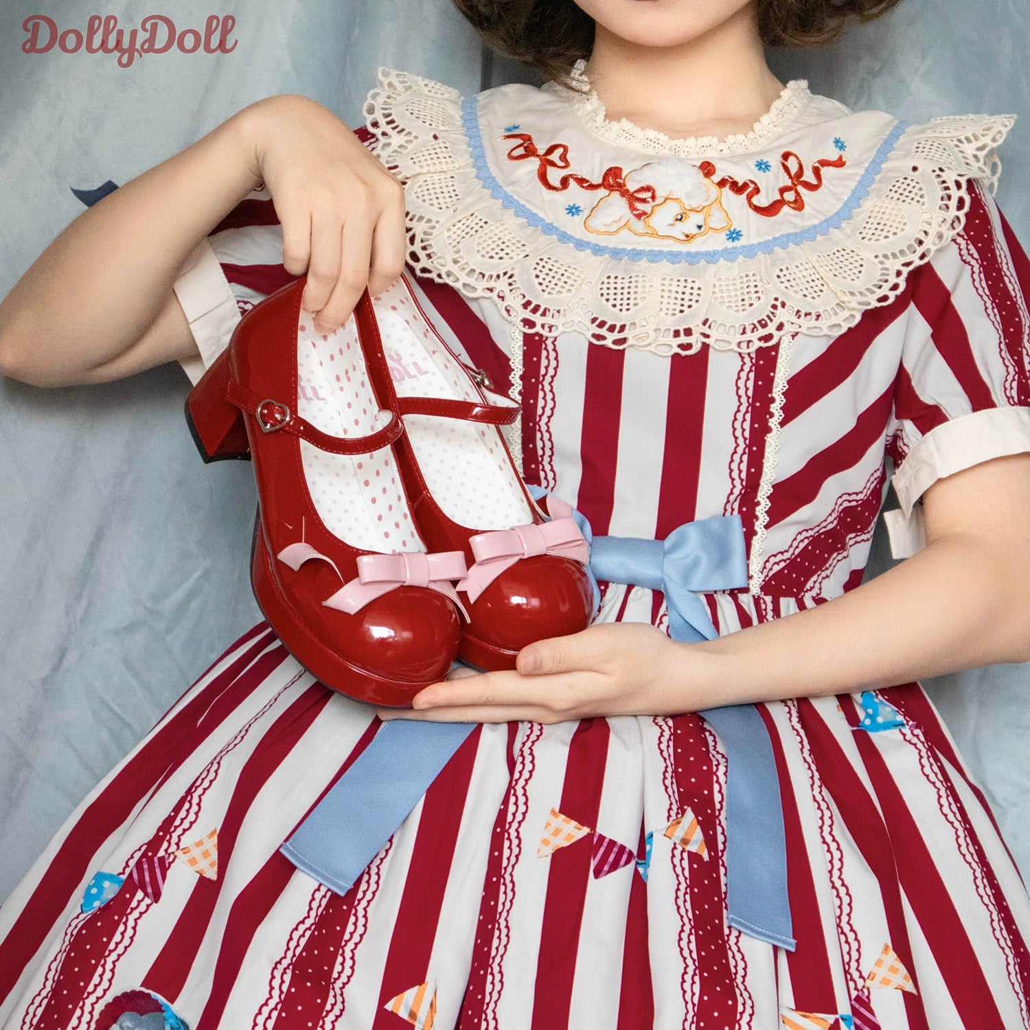 Dolly Doll~Lovers' Gift~Round Toe Middle Heel Mary Jane Lolita Shoes 32678:397956