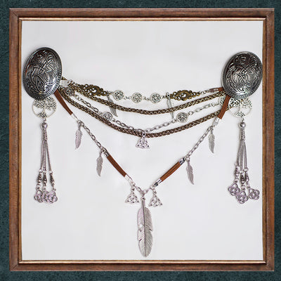 (BFM)FunCcino~Ragnarok~Nordic Lolita Accessories Crown Necklace Belt Chest Chain Chest Chain  