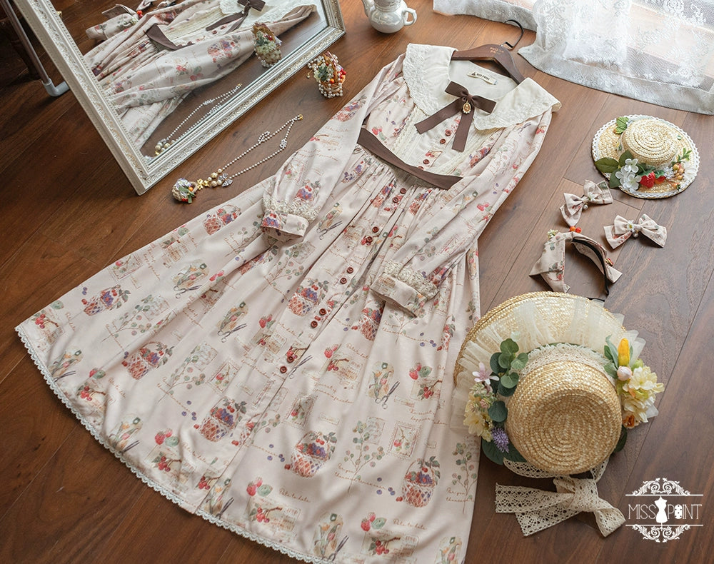 (Buyforme)Miss Point~Forest Lolita Lantern Sleeve OP Casual Dress 29482:341882