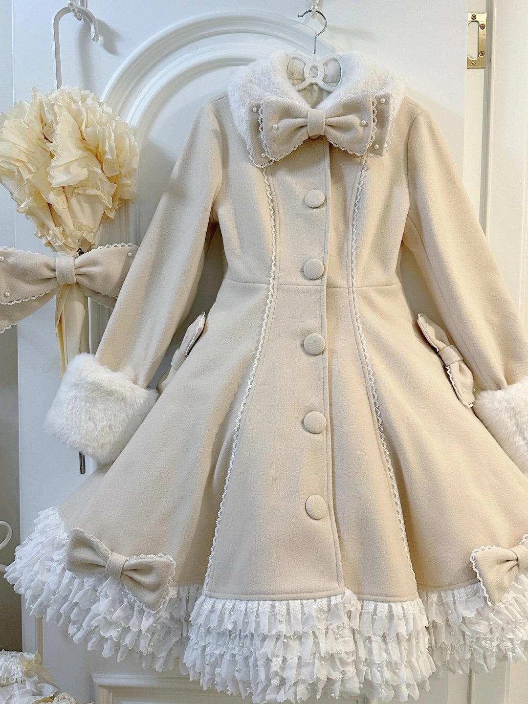 Bunny Magic Forest - High Waisted Sweet Lolita Overcoat, Bunny Ear Collar 44100:795309