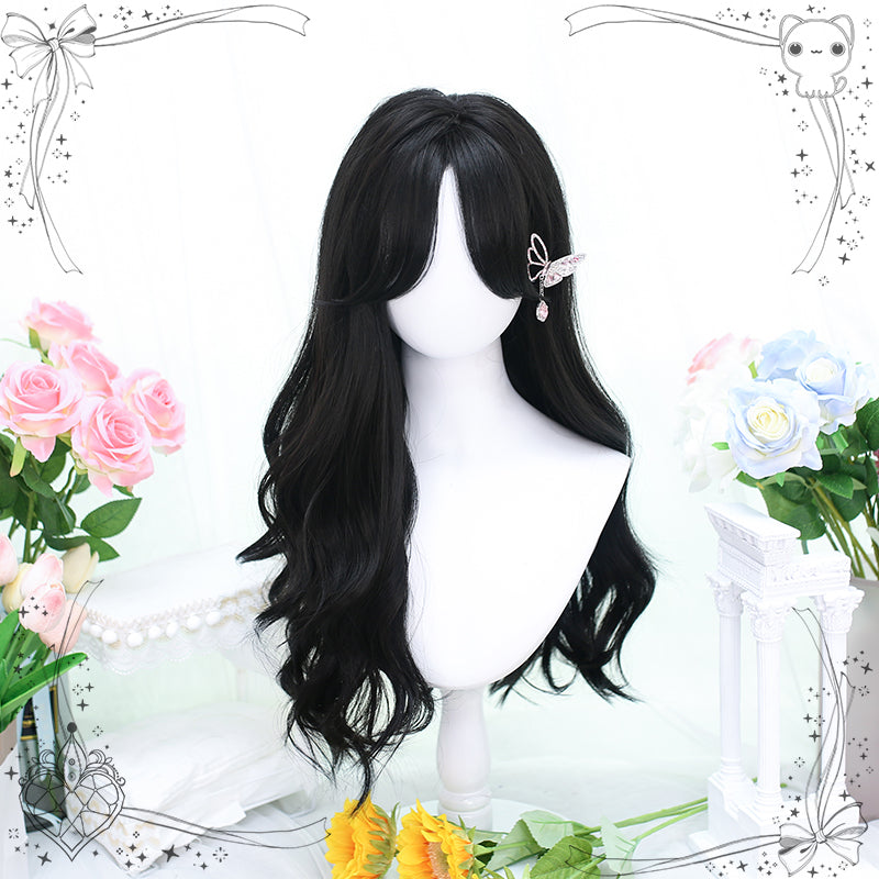 Dalao Home~Contains Items~Natural Lolita Long Curly Black Wig   