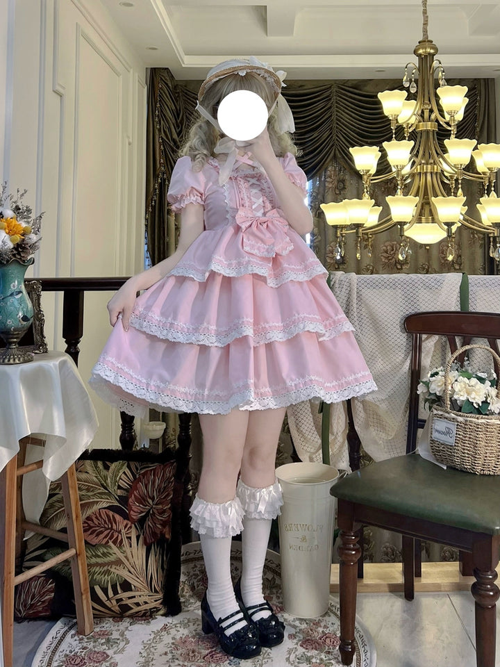 Sugar Girl~Sweet Lolita OP Dress Detachable Sleeves   