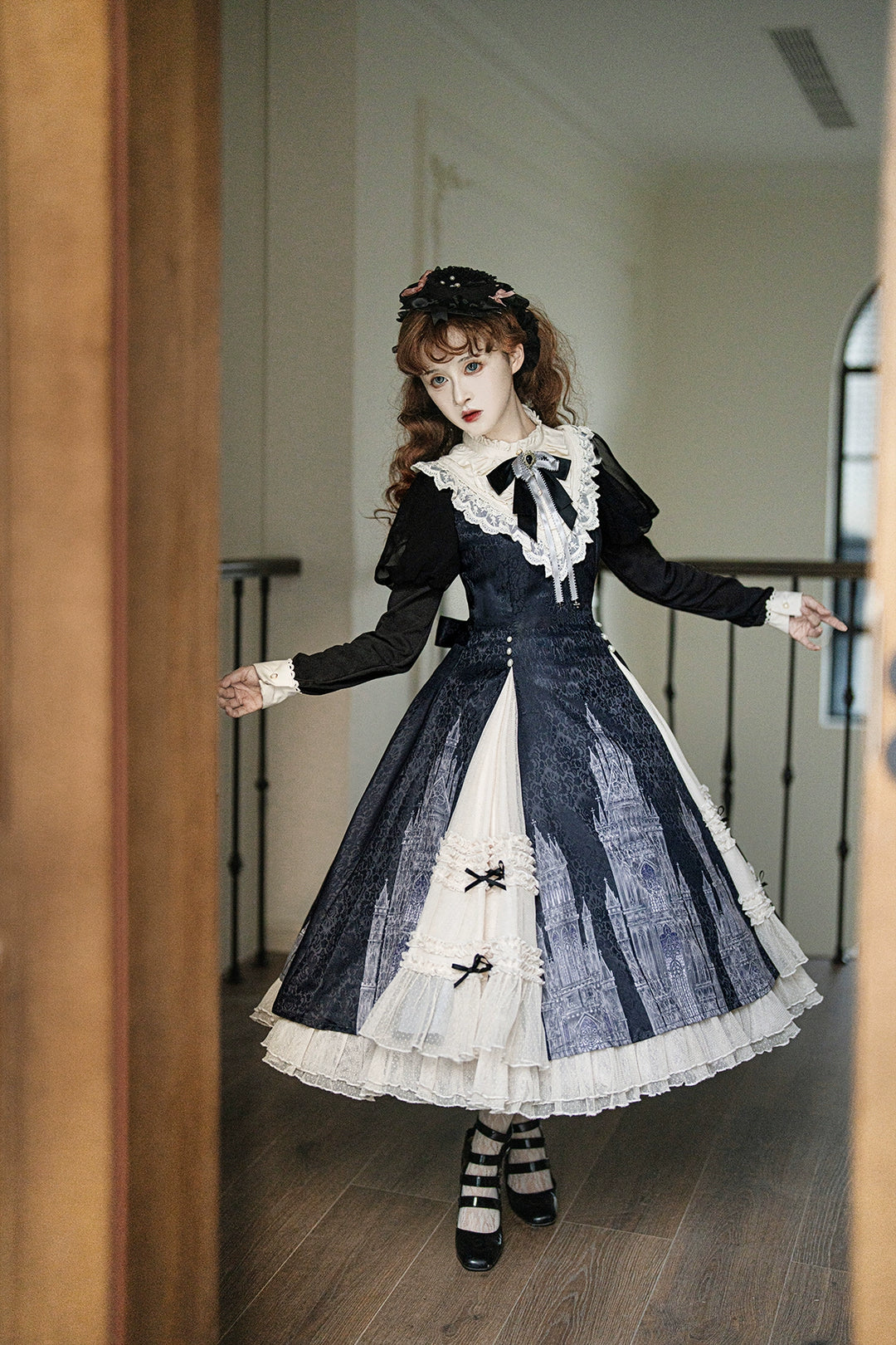 Letters from Unknown Star~Church Bell~Elegant Lolita OP Dress Long Sleeve Spring Autumn   