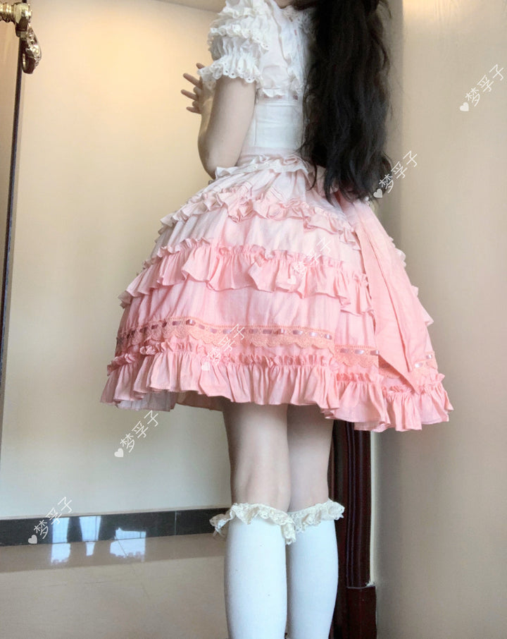 Mengfuzi~Little Milkfoo~Vintage Lolita Gradient Dress   