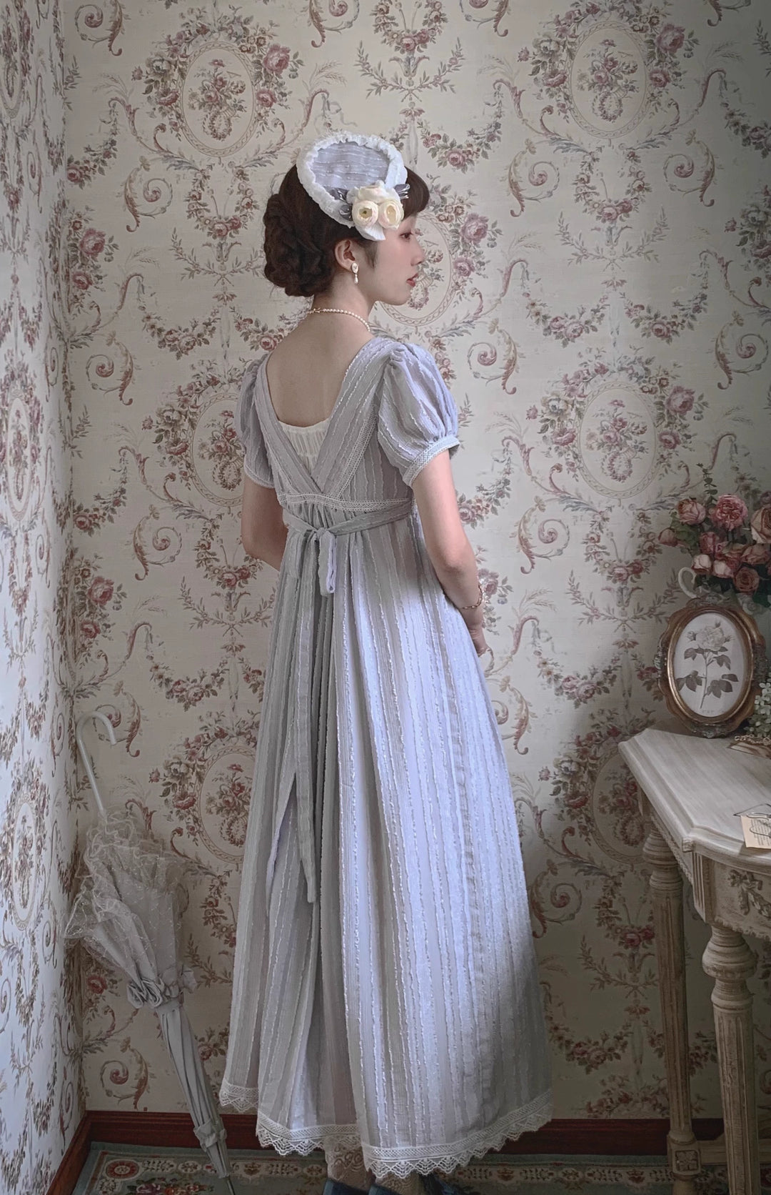 Early Morning~Lily and Serene~Classic Lolita Long Dress Empire Waist Dress   