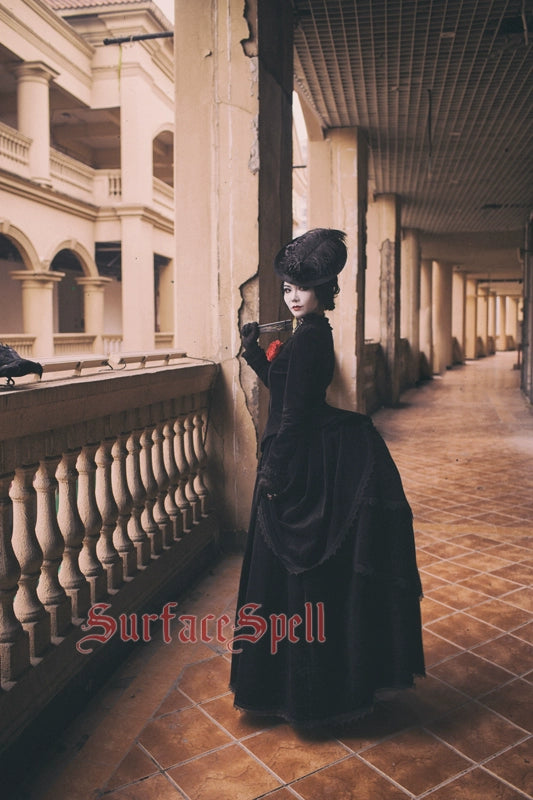 Surface Spell~Gothic Lolita Skirt Velvet Winter Lolita Dress   