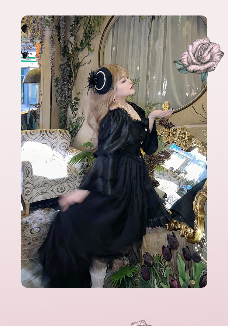 HardCandy~Plus Size Fishbone Birthday Lolita Dress   