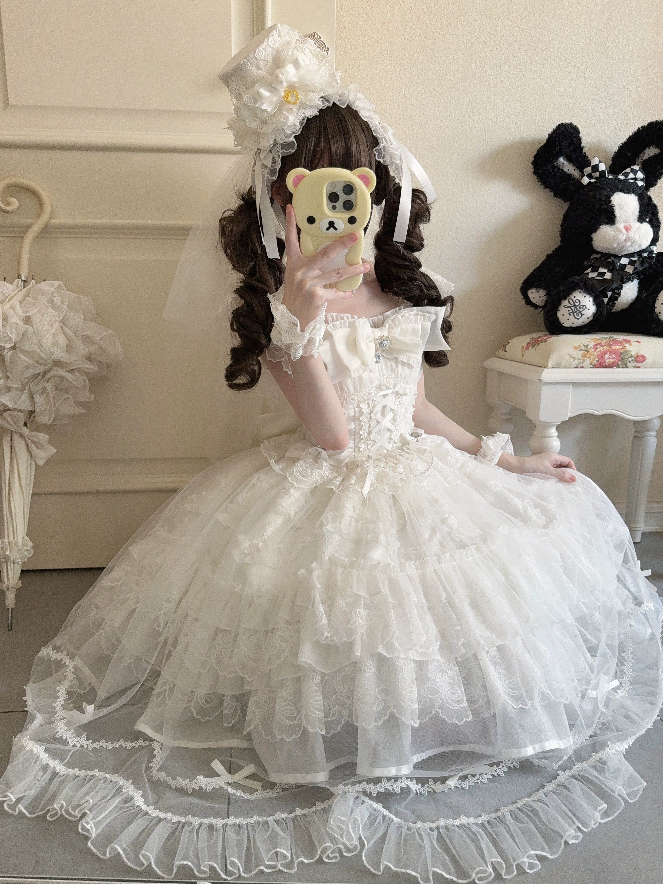 Sugar Girl - Eternal Vow - Weeding Lolita JSK, Detachable Overlay 44248:800974