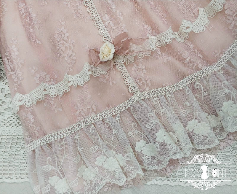 Miss Point~Dawn Girl~Reto Elegant lolita OP Dress Lace Long Sleeve 32768:392910