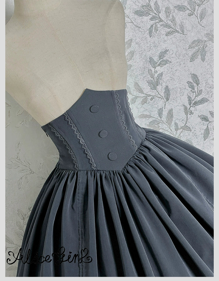 Alice Girl - Duke of Victoria - Classic Lolita SK & Overskirt Set 44092:794847