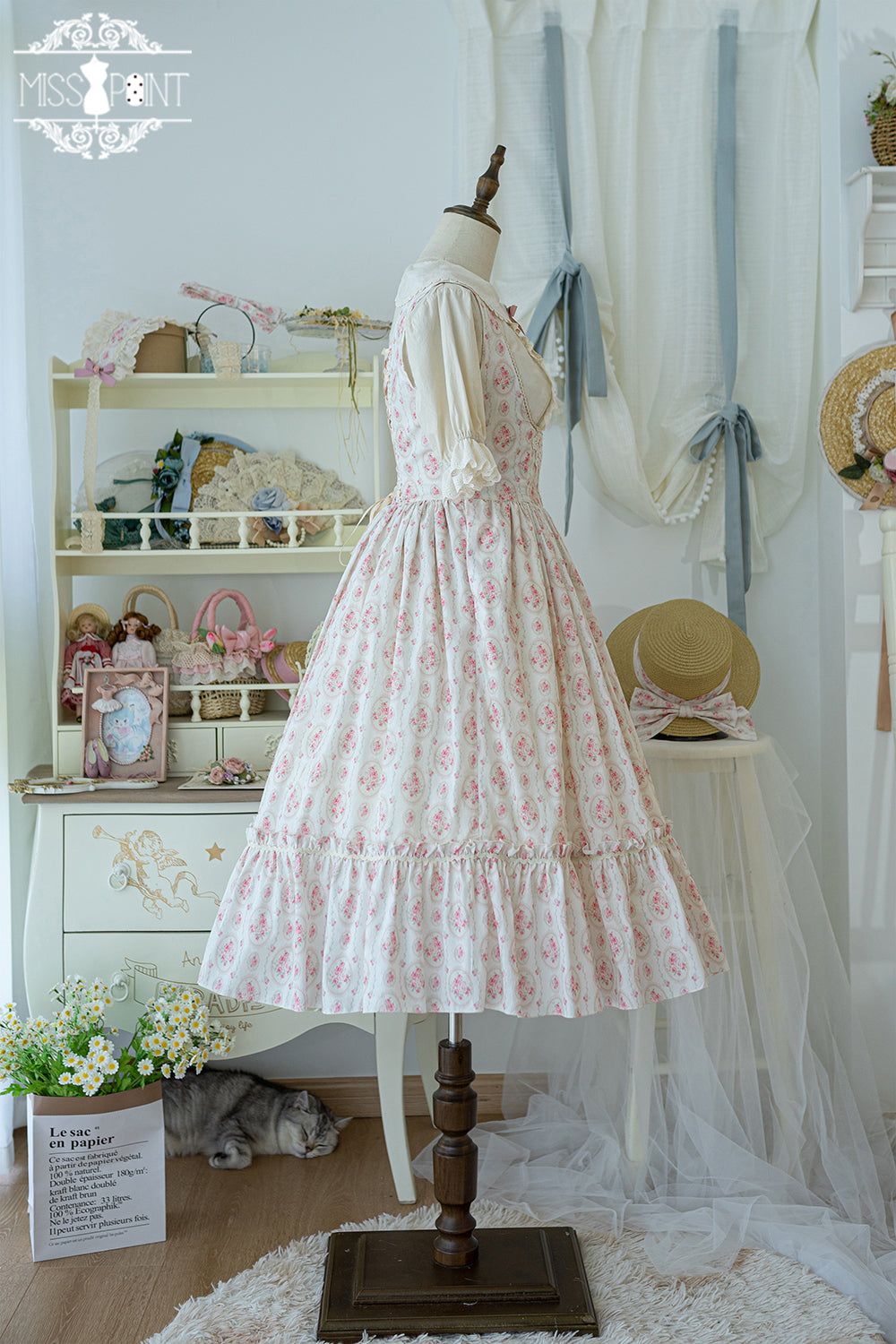 (Buyforme)Miss Point~Happy Summer Elegant Lolita Floral Jumper Skirt   