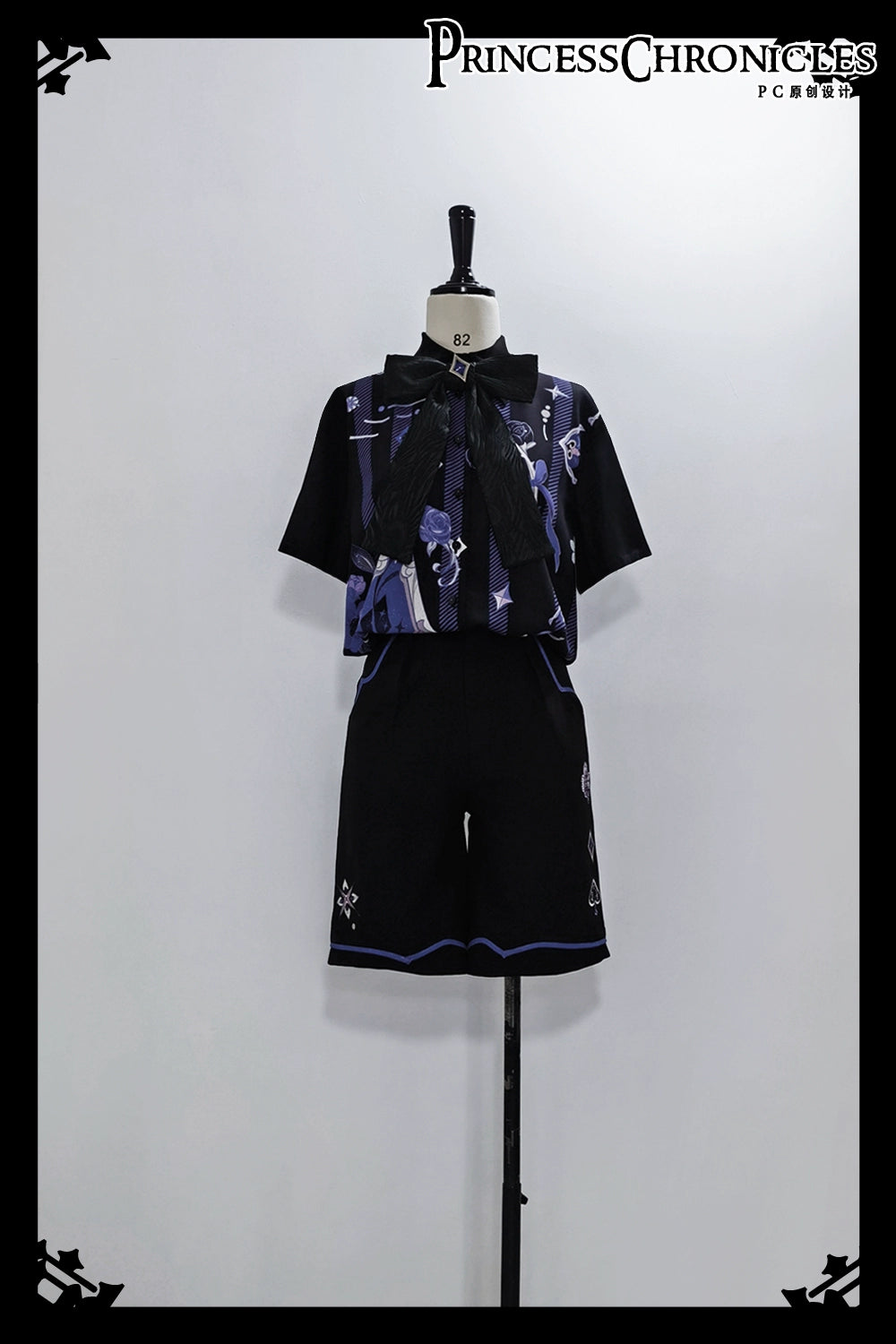 Princess Chronicles~Summer Cool Prince Print Loose Shirt and Shorts   