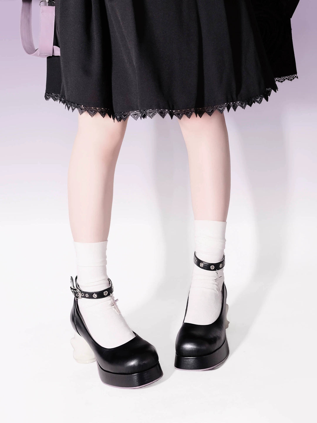 (BFM)GURURU~Gothic Lolita High Heel Shoes Punk Lolita Ghost Heel Shoes   