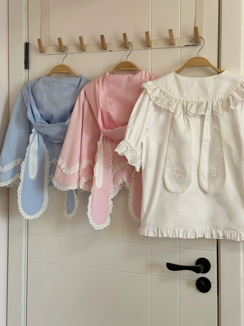 Miss Point~Vintage Petal Rabbit~Cotton Old School Lolita Blouse With Bunny Ear Customized Size 43137:769676