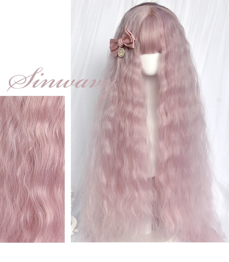 Sinwavy~Waltz~Elegant Lolita Long Curly Wig Multicolors   