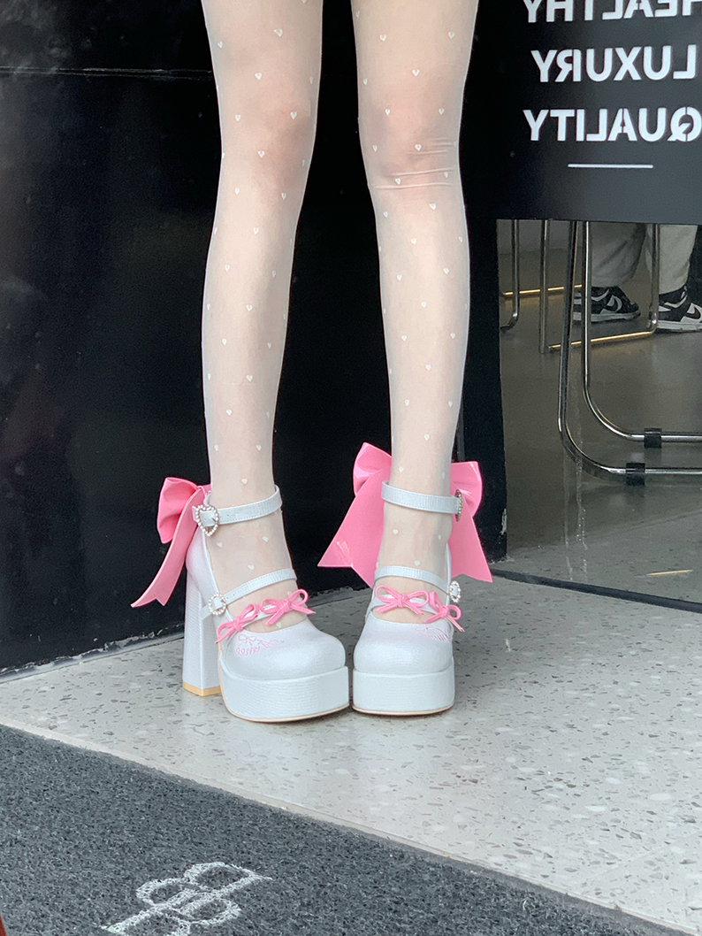 (BFM)Aimee~Barbie Girl Y2K High Heels in 4 Colors 34 Snake Skin Silver White 