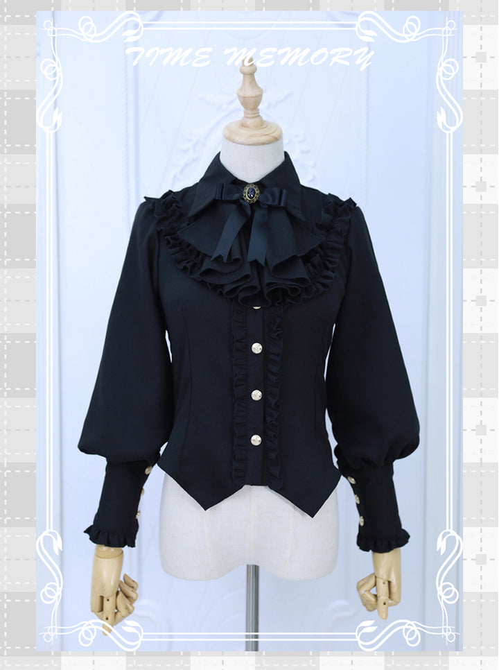 (Buyforme)Time Memory~ Elegant Lolita Slim Fit Mutton Sleeve Blouse   