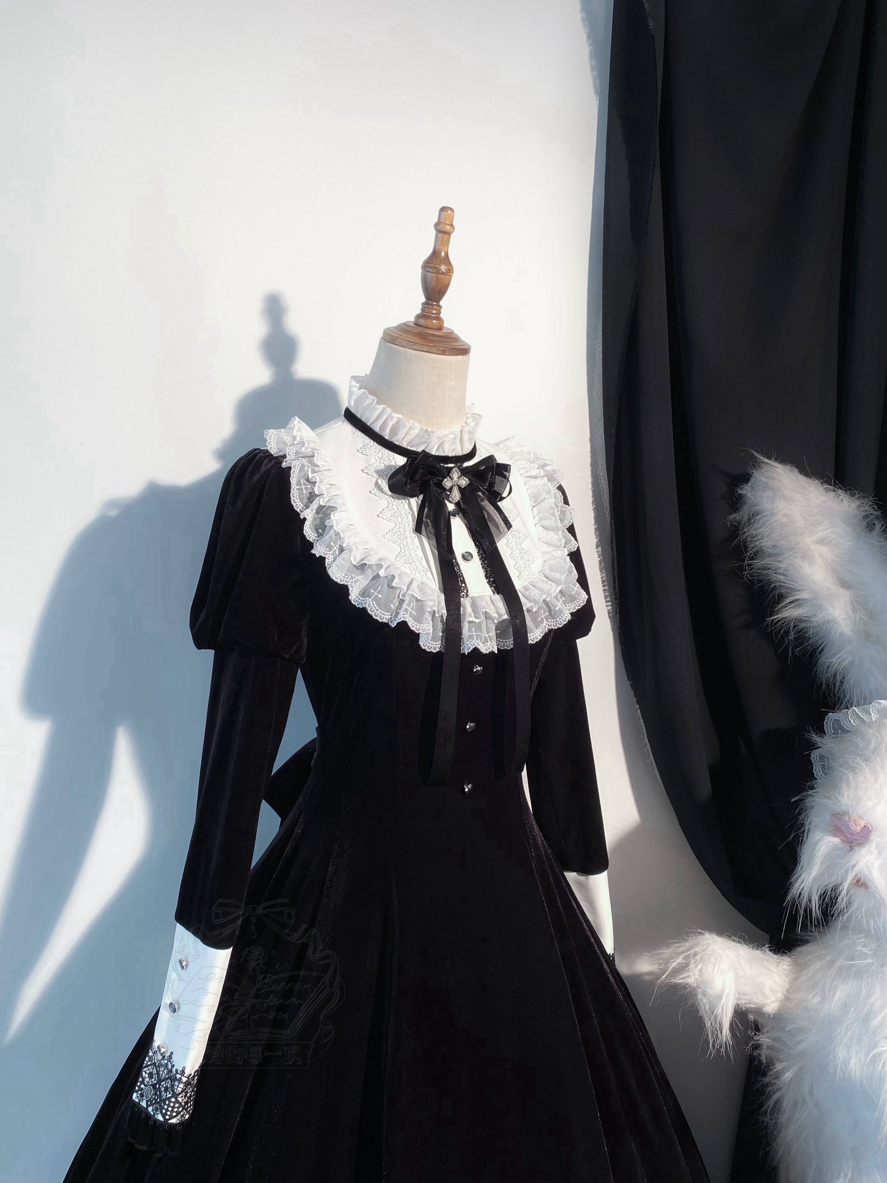 Cross Craft - Ten-Panel Cut Gothic Lolita OP, Embroidered Crosses 44402:806585