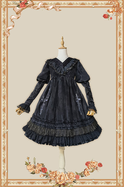 Infanta~Holy Fruit Estate~Gothic Lolita OP Dress Multicolors S black OP 