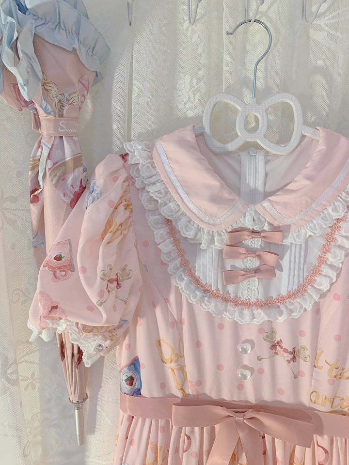 Doll tea party~Showa Rabbit~Kawaii Lolita Dress Summer Sweet Lolita OP JSK   