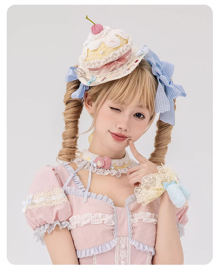 (BFM)Summer Fairy~Birthday Party~Kawaii Lolita Sash Birthday Hat Lolita Accessories   