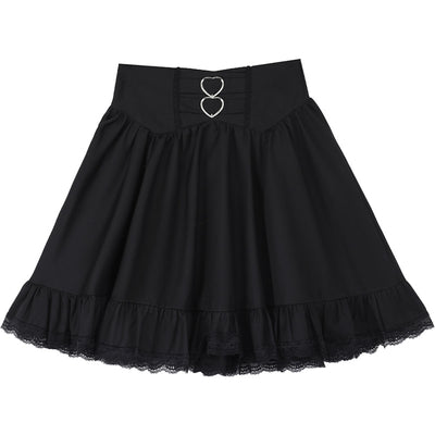 (BFM)Lala JK~Glacier Rose~Jirai Kei Ribbon Blouse Bi Color Shirt Black SK S Skirt 