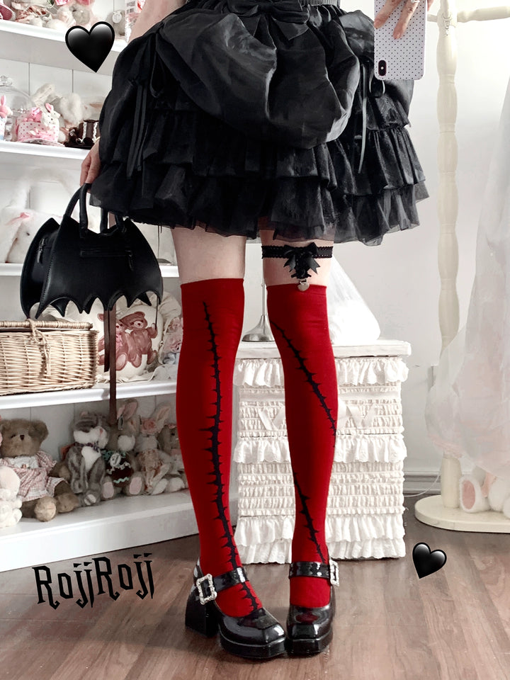 Roji Roji - Cotton Over Knee Gothic Lolita Socks