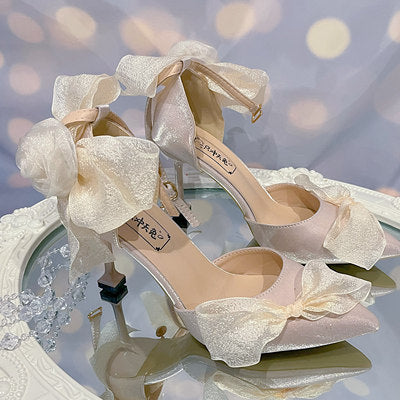 Sky Rabbit - Rose Oath - Large-sized Elegant Lolita High Heels 36 beige 5cm