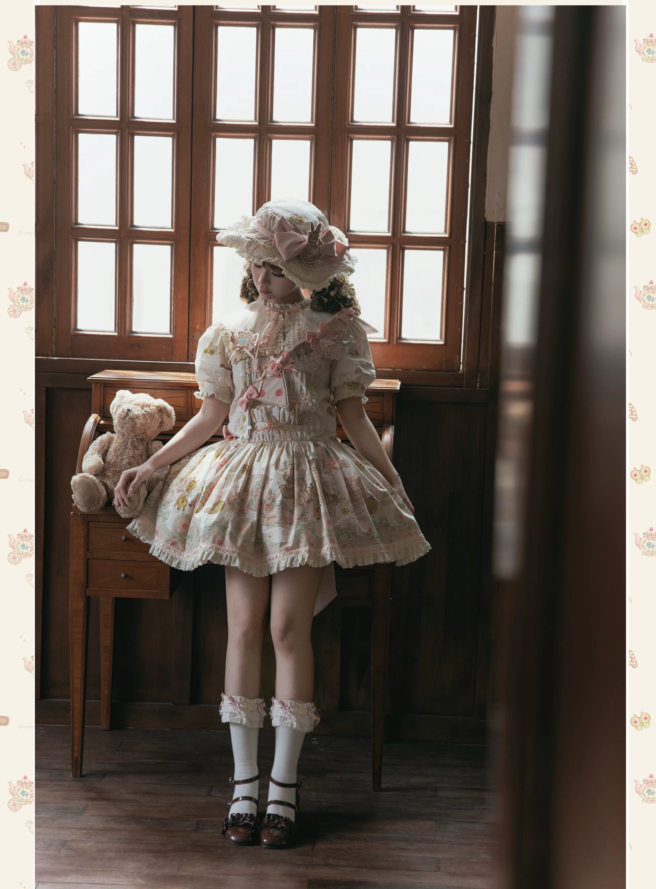 Toy Box - Doll-like Kawaii Lolita OP Dress, Toys Print 44494:812800