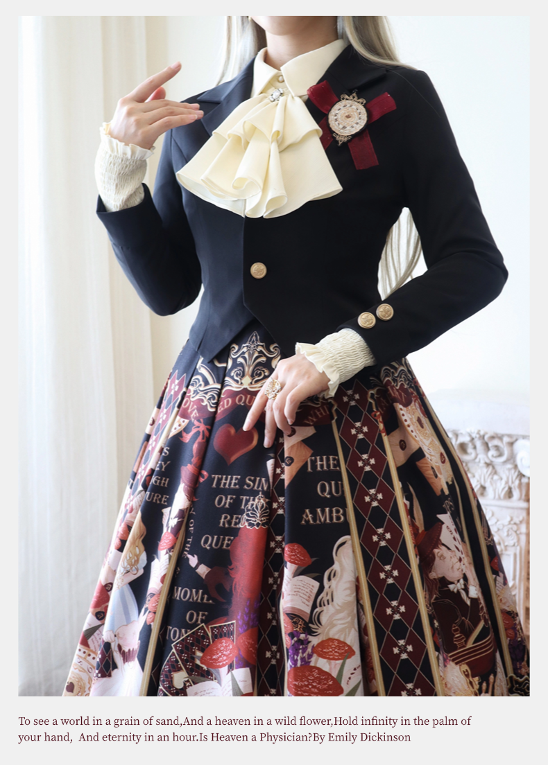 Alice in Wonderland~Holy Night Alice~Classic Lolita Dress Preppy Style Bust-supporting JSK 40466:663842