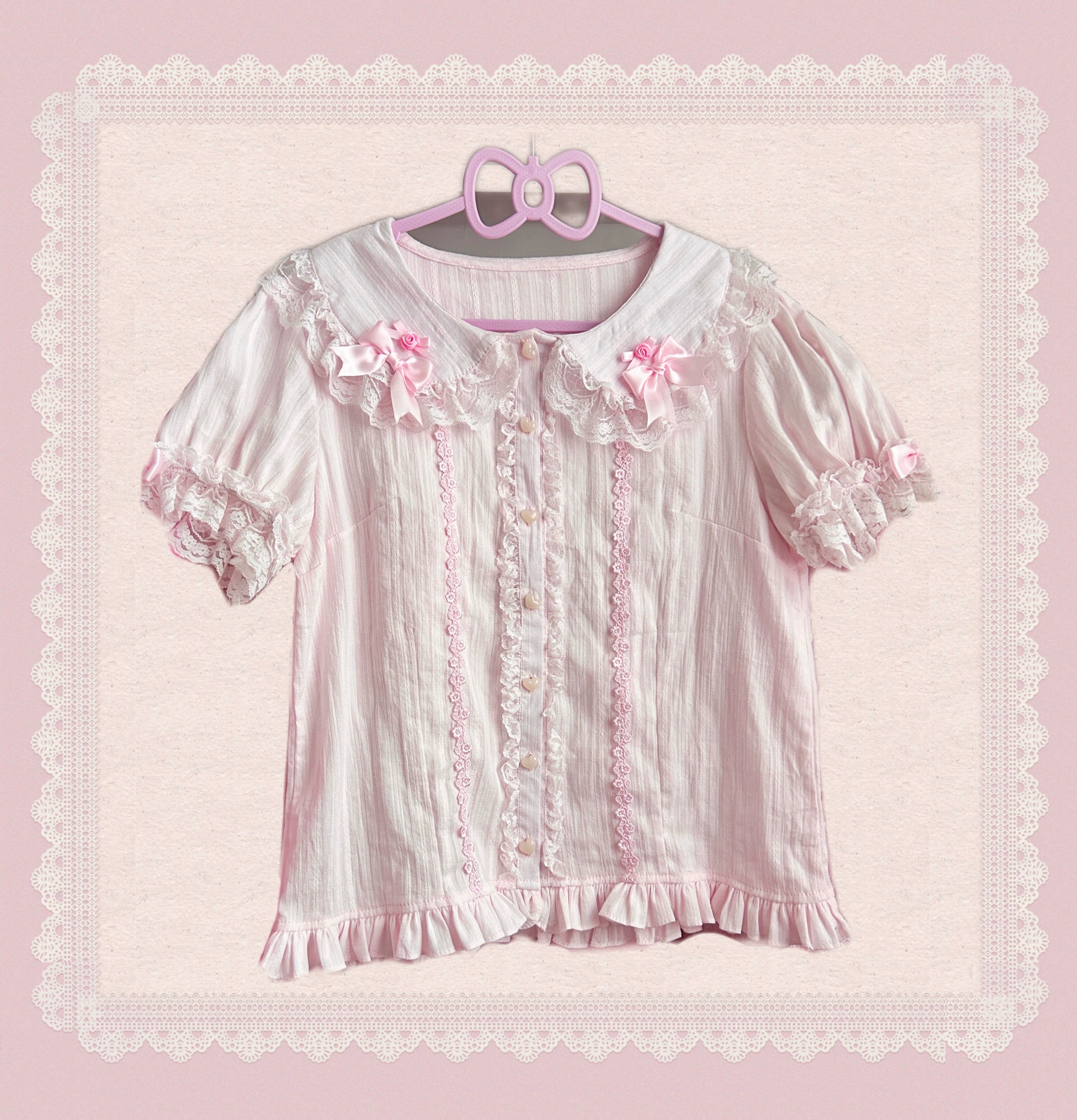 TaTaTa Lolita - Pearl Princess - Old School Lolita Jumper Dress Outfit, Petal Hem (L M S) 44056:793725