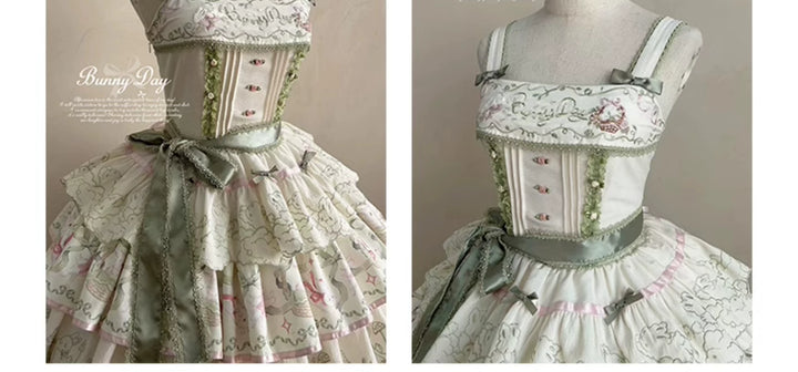 Mewroco~Daily Bunny~Classic Lolita JSK Dress with Bunny Prints
