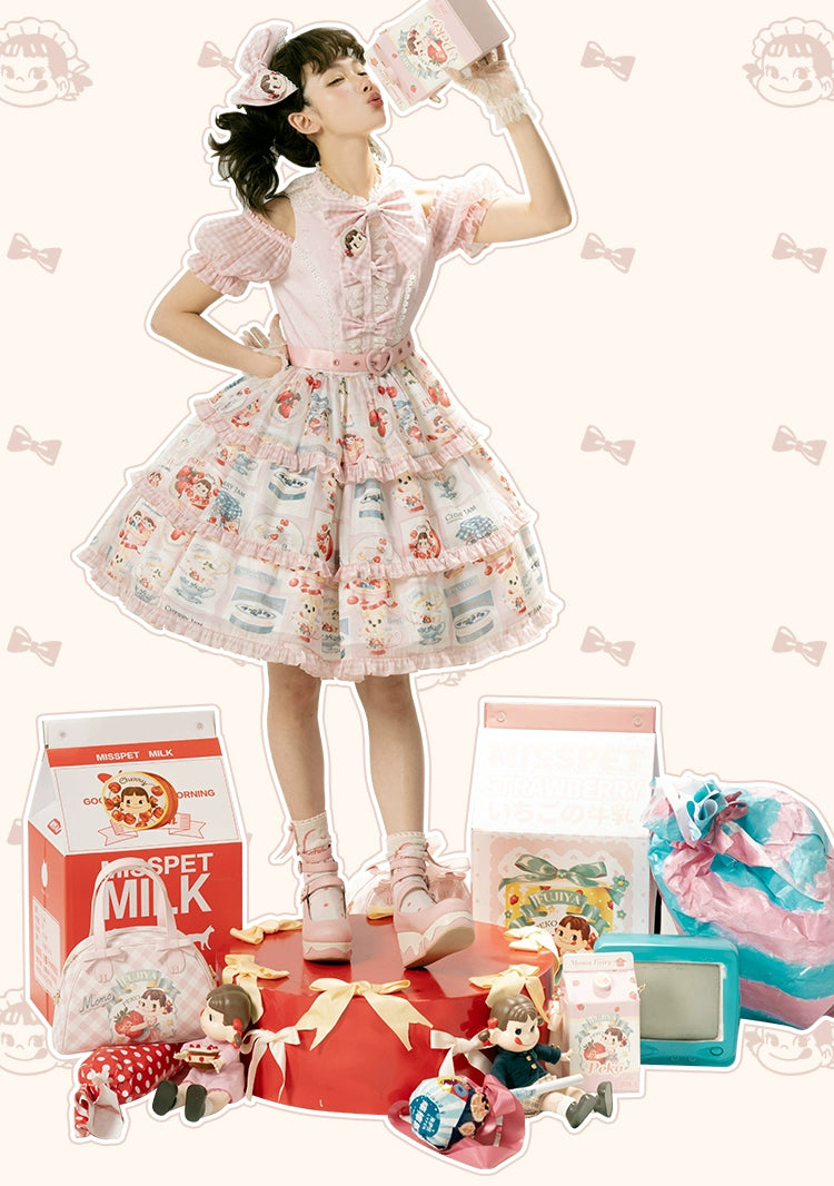 Summer Fairy~IP Collab Kawaii Lolita Dresses OP Home Wear Salopette Cardigan SK   