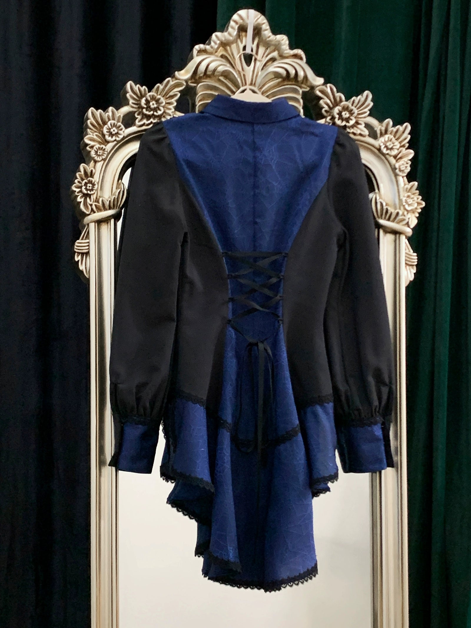 Little Dipper - Cold Rice - Ouji Lolita Shirt With Spiderweb Pattern in Several Versions 42876:756246