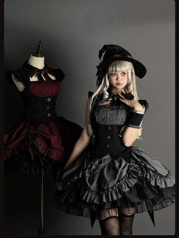 Alice Girl~Lolita Potion~Gothic Lolita JSK Halloween Sleeveless Lolita Dress   