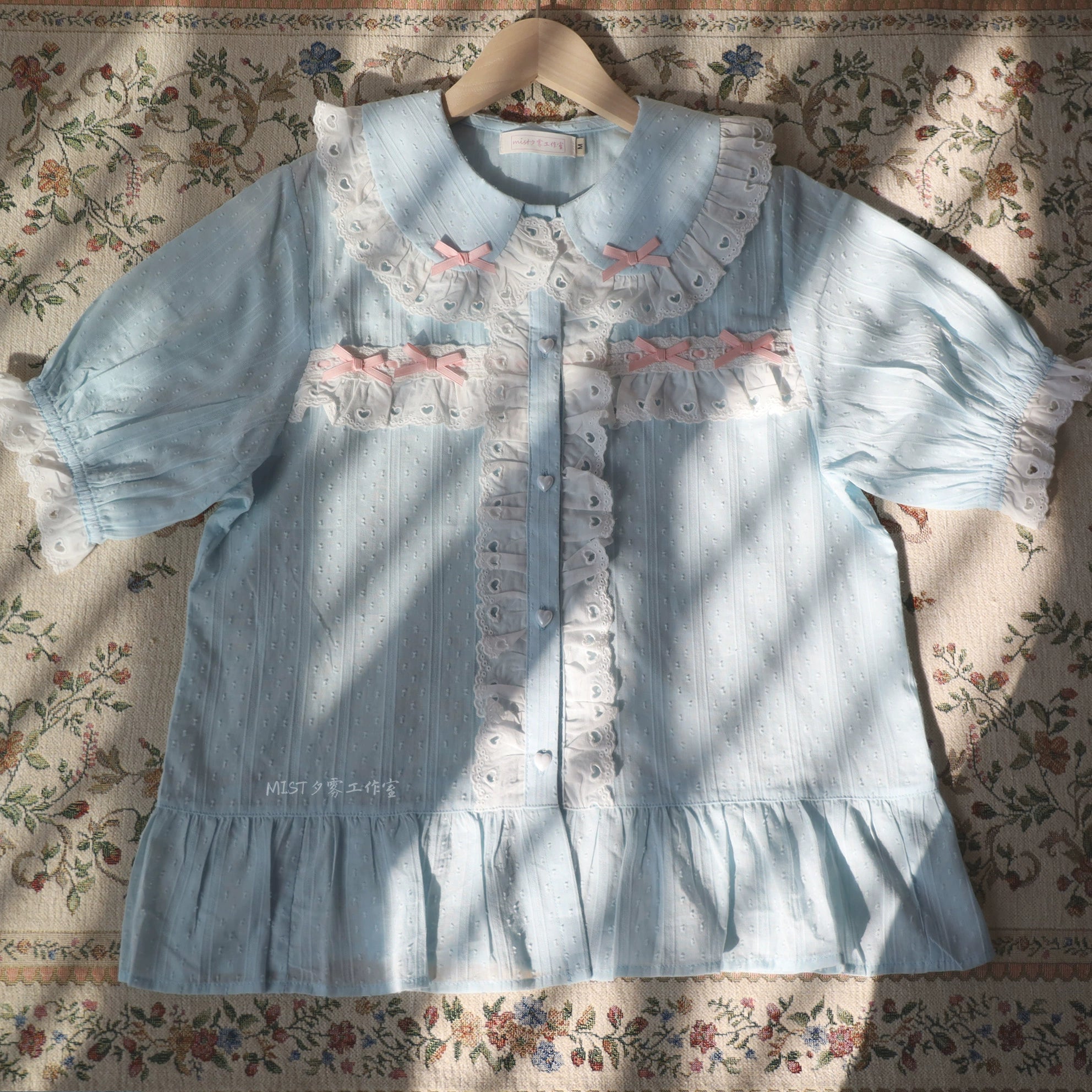 MIST - Cotton Sweet Lolita Blouse, Peter Pan Collar 43527:778123